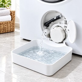 Washing Machine Drain Tray – Anti-Overflow Water Catch Box for Drum Washers, Drain Cleaning & Floor Protection