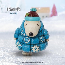 Enesco Peanuts by Jim Shore Snoopy in a Puffer Jacket Minaiture Figurine, 3.3 Inch, Multicolor