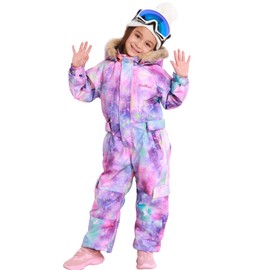Bluemagic Little Kid's One Piece Overall Snowsuits Ski Suits Jackets Coats Jumpsuits,Ppl Glx,100cm