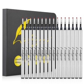 Nekigoen Parker Compatible Rollerball Pen Refills Work for Most Brands Pens with Smooth Writing, Waterman Compatible Rollerball Pen Refills Standard Size Pens Fine Point 0.7mm Pack of 15 (Blue Ink)