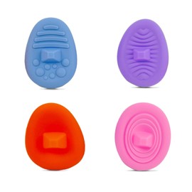 4Pcs Fidget Toys Adults Sensory Stone,Textured Worry Stone for Autism Kids Calming Down,Fidget Stress Toys for Students Anxiety Relief,Quiet Small Fidgets for Classroom Prizes,autistic adult must haves（dark）