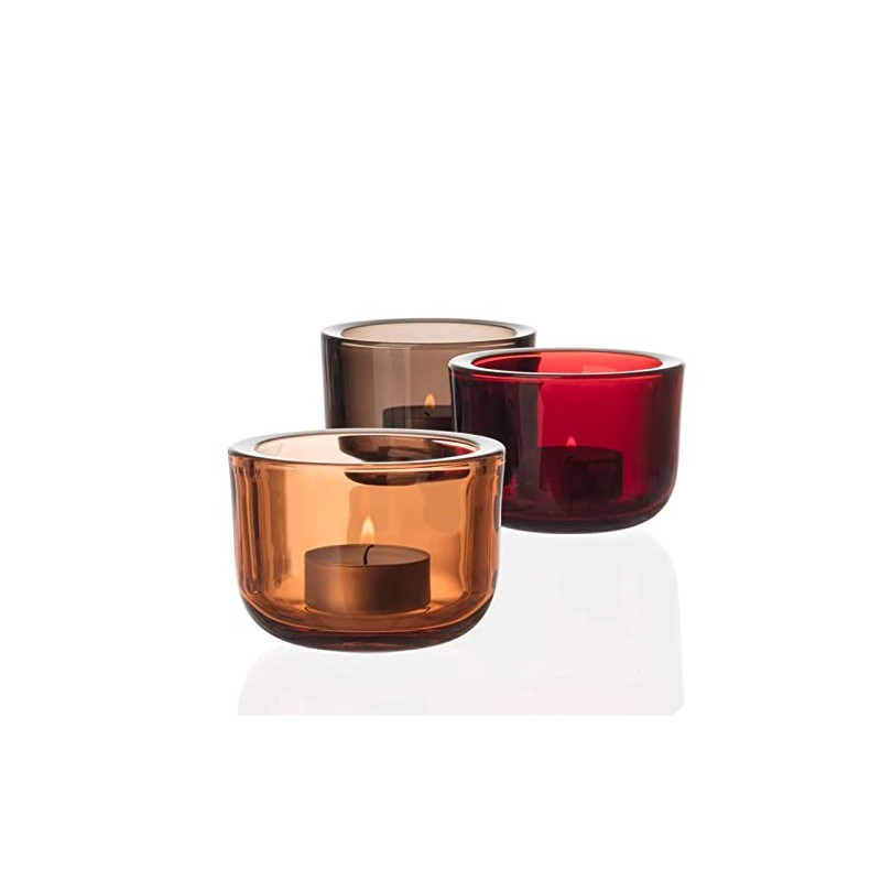 Iittala Valkea Teal.candleh. 60 mm Sevilla orange, glass, 6 cm