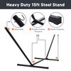 SUNCREAT 15 ft Outdoor Hammock Stand, Heavy Duty Hammock Stand