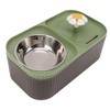 Cat Water Fountain Food Bowl High Capacity Quiet 2 In