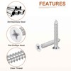 DTGN 100Pcs #12x1-1/2 Flat Head Wood Screws, 304 Stainless Steel