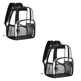 BORMELUN Clear Backpack Transparent Bookbag See-Through Stadium Concert approved Men Women 2pack