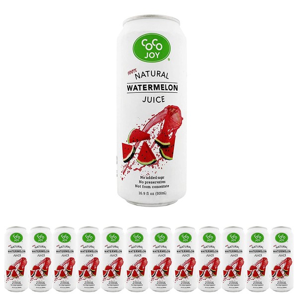 Coco Joy 100% Natural Watermelon Juice 16.9 oz (12 Pack)