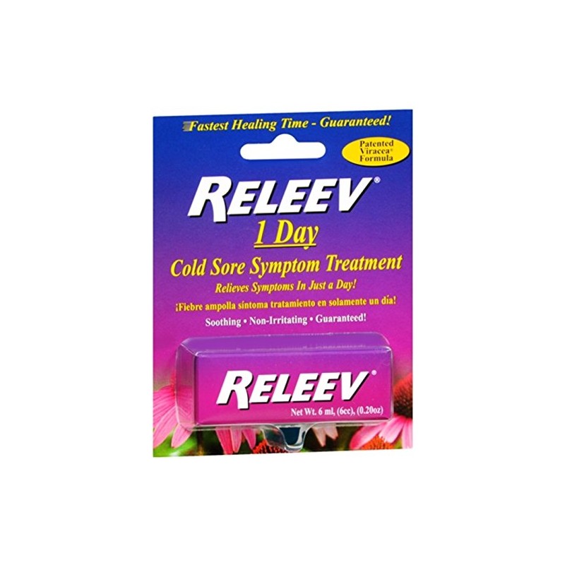 RELEEV 1 Day Cold Sore Symptom Treatment, 6 ML 0.2