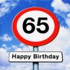 Twizler 65th Birthday Card - Roadsign - 65 Year Old – Age 65 Birthday Card