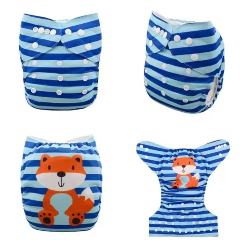 10 Pañales Ecológicos Alva Baby Con Absorbentes Microfibra