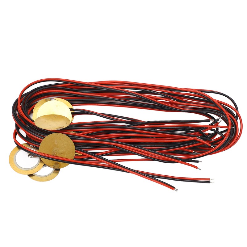 12PCS 27mm Piezo Discs with Wire Brass Piezoelectric Disk Piezo