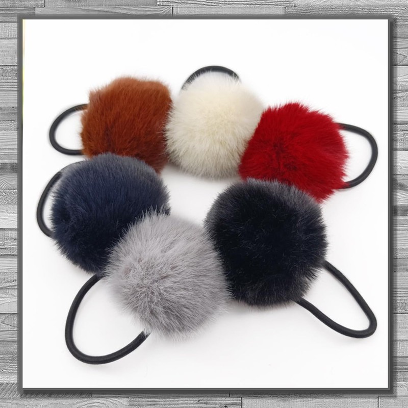 Rex Standard AH003 Hair Rubber Bonbon Fur Attached Adult, Cute,