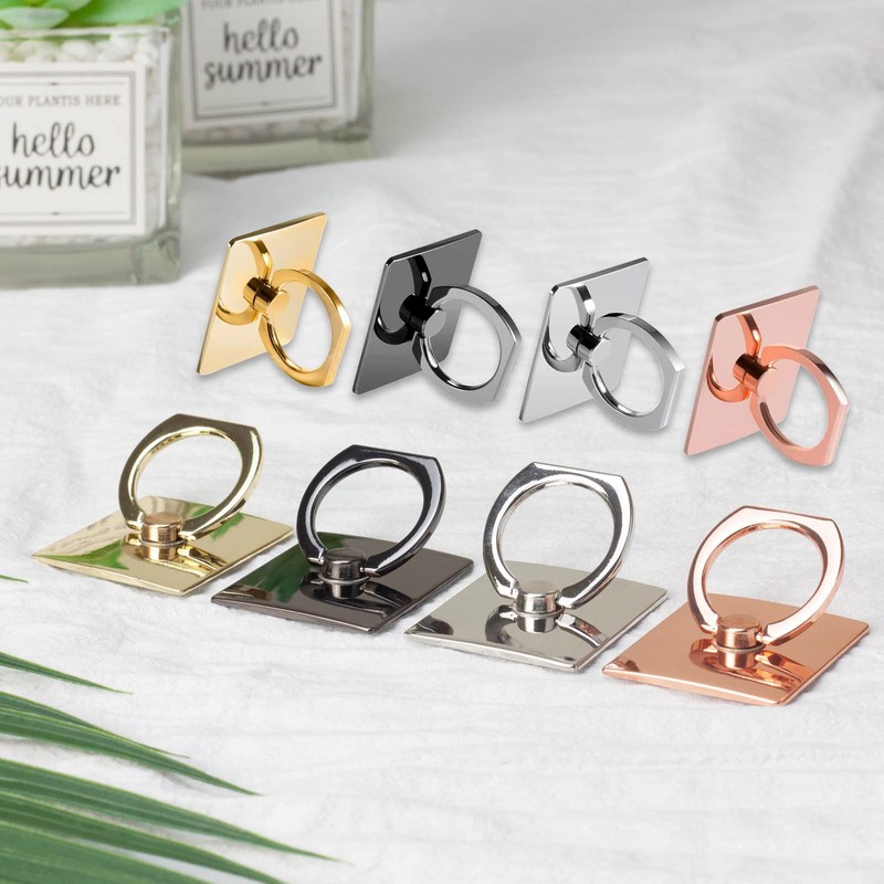 [2 Pack] Square Sparkling Cell Phone Ring Holder Stand,360 Degree