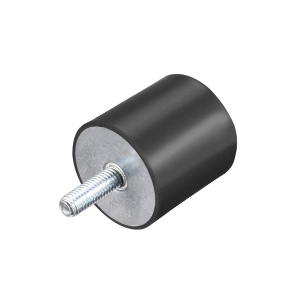 sourcing map M8 Thread Rubber Mounts,Vibration Isolators,Cylindrical Shock Absorber with