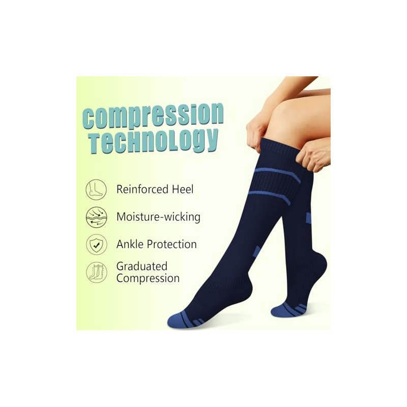 Copper Compression Socks 15-20 mmHg for Men & Women 8