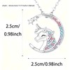 Unicorn Crystal Jewelry Set, Moon Necklace, Earrings, Ring and Bracelet,