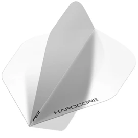 Hardcore White Extra Thick Standard Dart Flights - 5 Sets Per Pack (15 Dart Flights in Total) & Red Dragon Checkout Card
