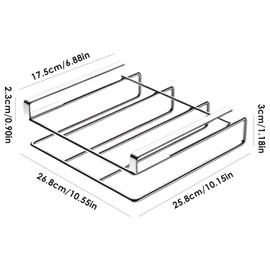 Under Cabinet Cutting Board Holder, Cabinet Shelf Organizer,Cutting Board Organizer Under Cabinet, Utensil Hanger Kitchen Organizers (silver)