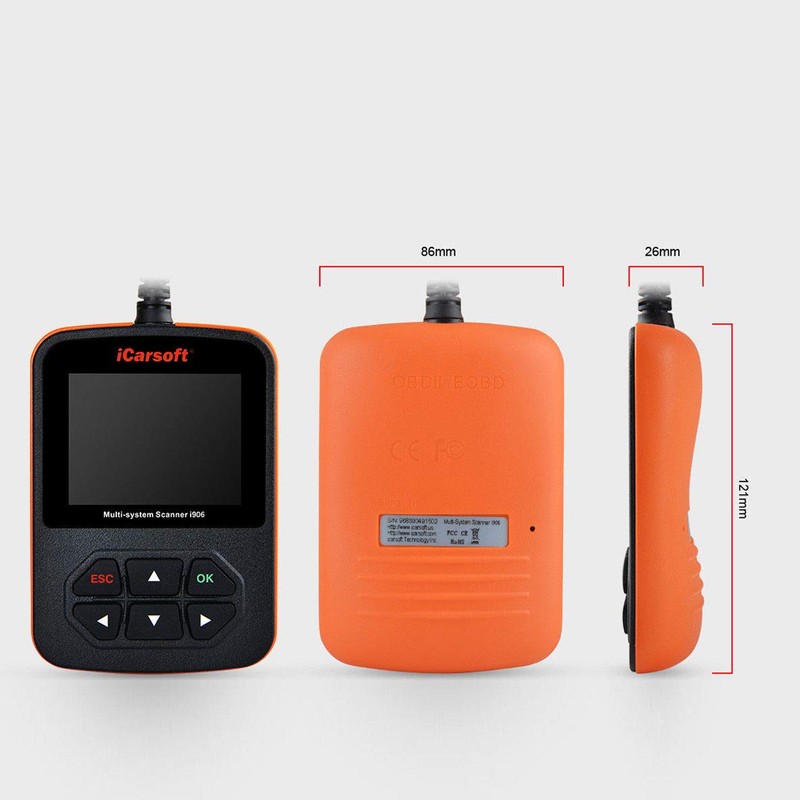 iCarsoft i906 Compatible for Volvo/Saab OBD2 Diagnostic Scanner Multi-System Engine