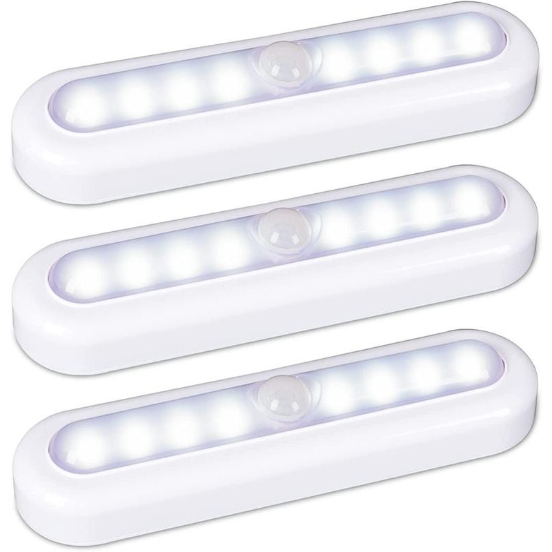 3 Pack 7” Motion Sensor Lights Indoor Battery Operated, Stick