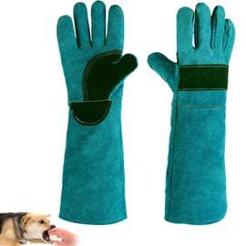 Tokaneit Anti Bite Protective Gloves, Anti Bite Gloves, Gloves for Handling Animals, Anti Bite Work Gloves, Anti Bite Long Gloves, Animal Bite Gloves, Green, 45 cm