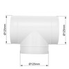 Vent Systems Diameter 125 mm Duct Connector, 3-Way Hose Adapter,