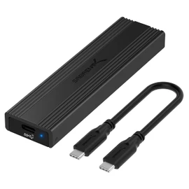 SABRENT M.2 SSD External Case / Supports M.2 SSD PCIe NVMe and SATA SSDs / Supports SSD 1TB, SSD 2TB, SSD 500GB, SSD 4TB, 16TB / USB Type-C 3.2 / 10gbps / SuperSpeed / Aluminum / No Tools Required / Use with PC, Mini, Macbook, Laptop (EC-SNVE)