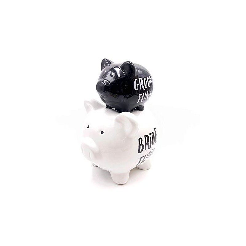 Pennies & Dreams Bride and Groom Piggy Bank Money Box