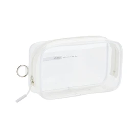 Lihit Lab SOERU A8101-1 Transparent Clear Box Pen Case, Large Capacity, Approx. 40 Pens