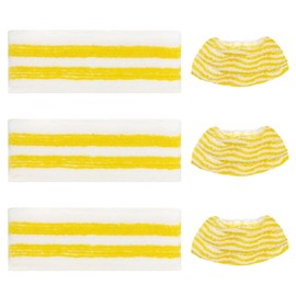 alwaiiz 6 Stück Kärcher Dampfreiniger Zubehör, Dampfreiniger Mikrofaser Ersatztücher Set für Kärcher Dampfreiniger EasyFix SC 2, SC 3, SC 4, SC 5, 3 Bodentücher, 3 Überzüge für Handdüse