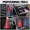 WORKPRO Magnetic Wrench Organizer, 15-Slot Gripper Reverse Wrench Holder for