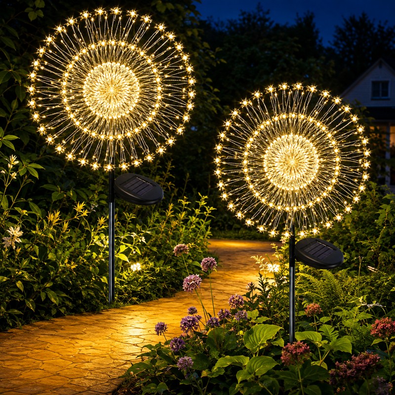 Solar Firework Garden Lights for Outdoor Decor – Shapeable Solar