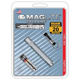 Maglite Solitaire Incandescent 1-Cell AAA Flashlight Gray
