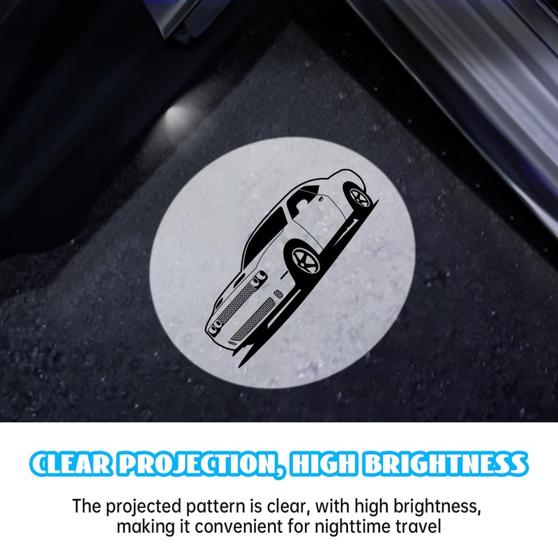 2 Pack LED Car Door Projector Courtesy Lights Ghost Shadow