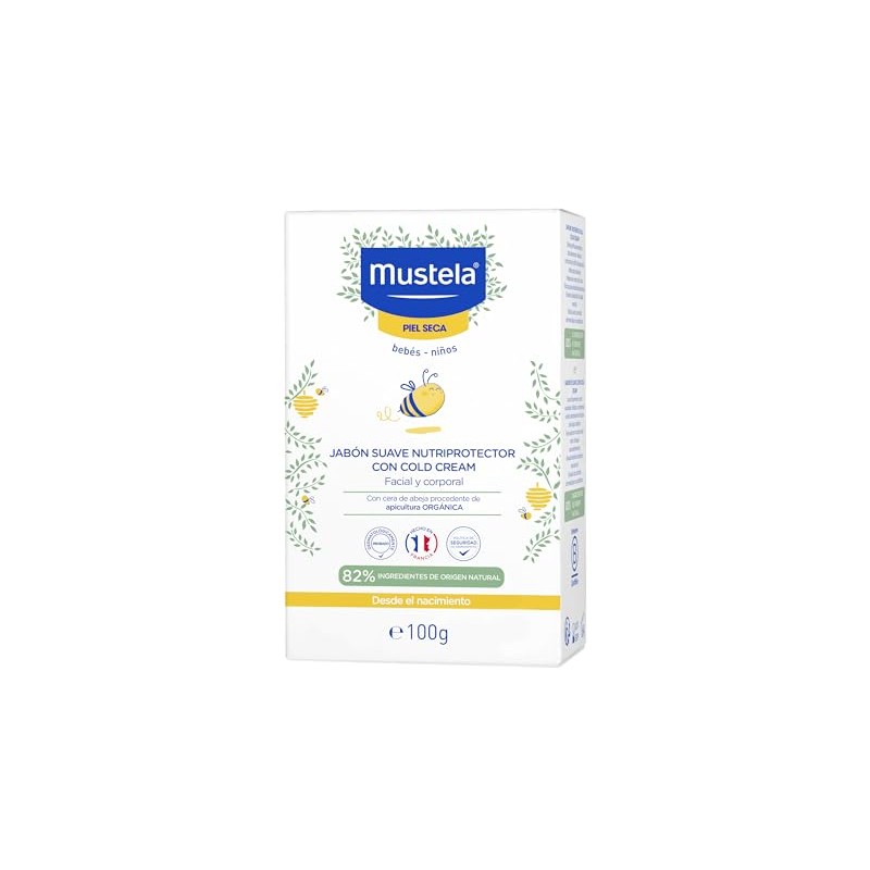 Mustela Jabón en barra nutriprotector Cold Cream, 100g.