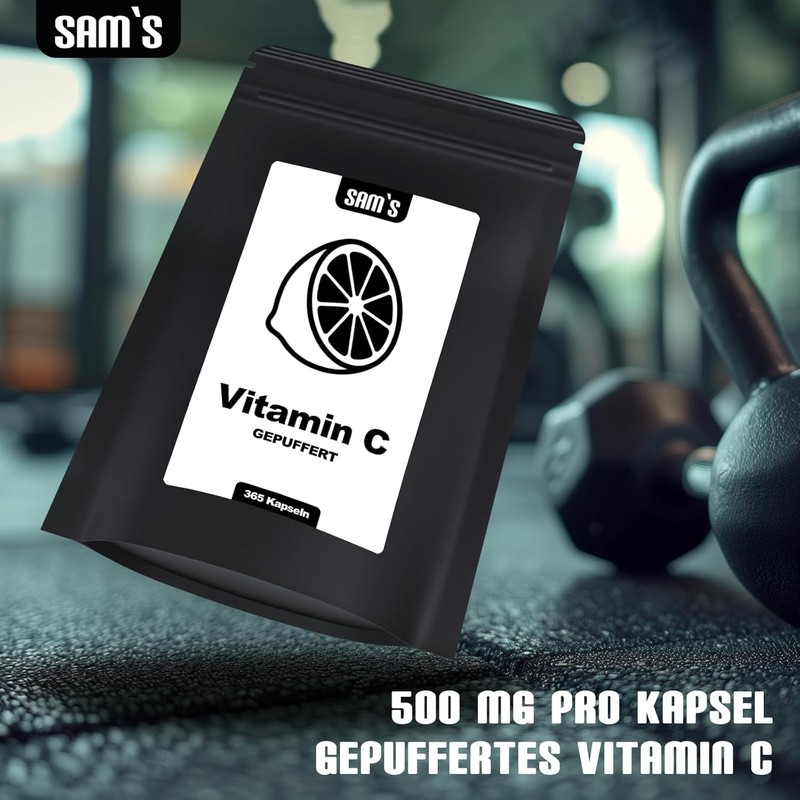 Vitamin C High Dose 500 mg Buffered 365 Capsules Vegan