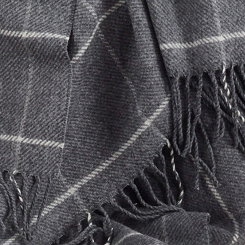 SARO LIFESTYLE TH027.GY5060 Sevan Collection Geometric Design Throw Blanket, Grey,