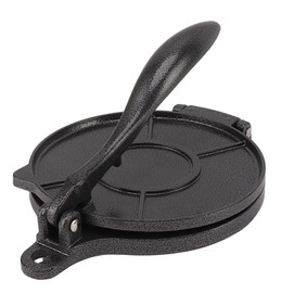 Tortilla Press Aluminum Alloy Manual Tortilla Maker Pressing Tool for Pizza Pie Patty Making 16cm Black