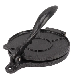 Tortilla Press Aluminum Alloy Manual Tortilla Maker Pressing Tool for Pizza Pie Patty Making 16cm Black
