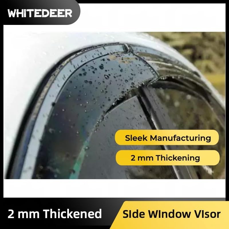 WhiteDeer ZH Durable Window Deflectors Rain Guards for Mazda 3