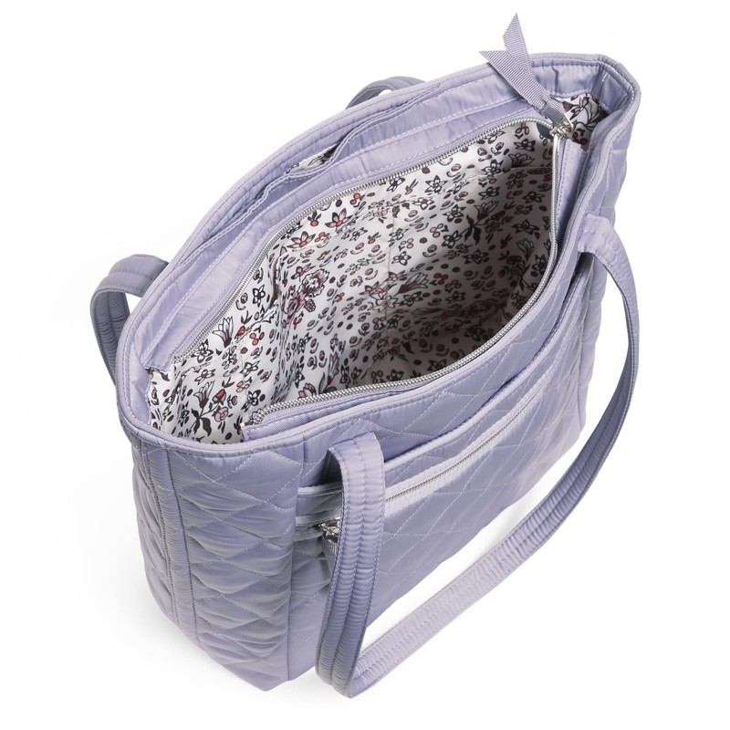 Vera Bradley Women's Performance Twill Small Tote Bag, Lavender Sky,