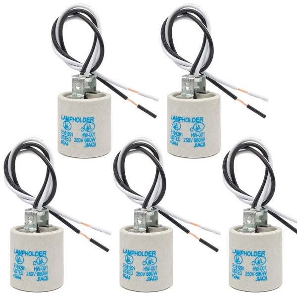 New orange heart E26 Socket, Ceramic Standard Medium Screw Socket,