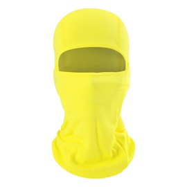 Balaclava Face Mask Adjustable Windproof UV Protection Hood (US, Alpha, One Size, Yellow)