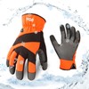 Vgo... 0℃/32°F Winter Cow Leather Work Gloves, Cold Weather Waterproof