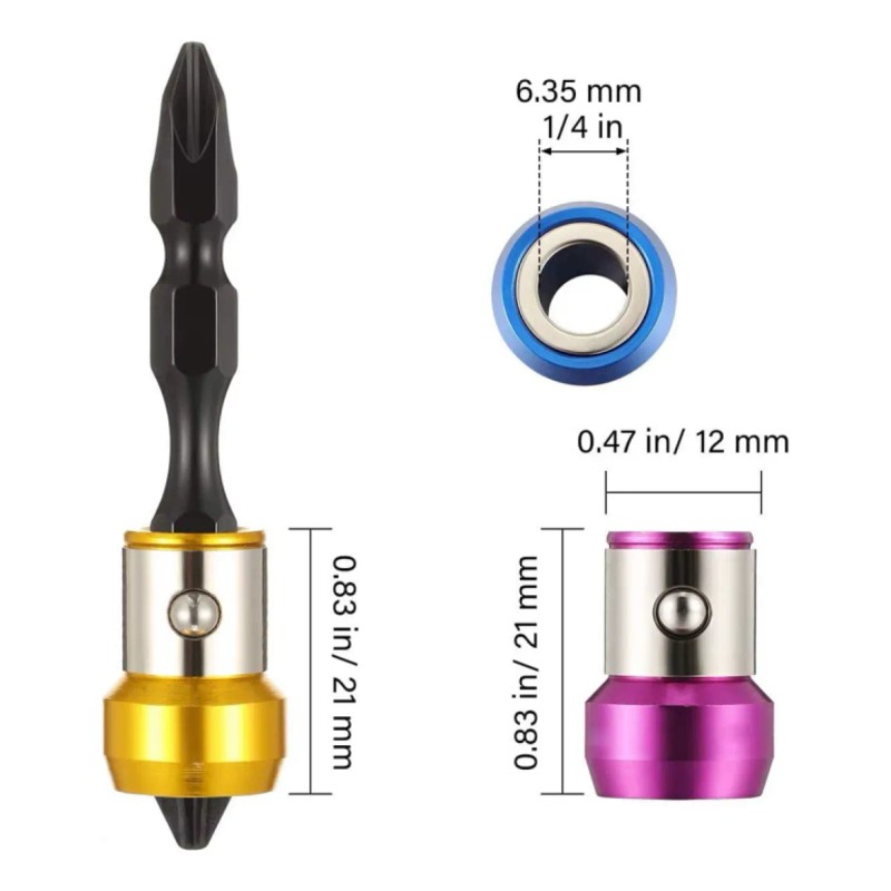 Destornillador De Anillo Magntico Broca 14 Pulgadas