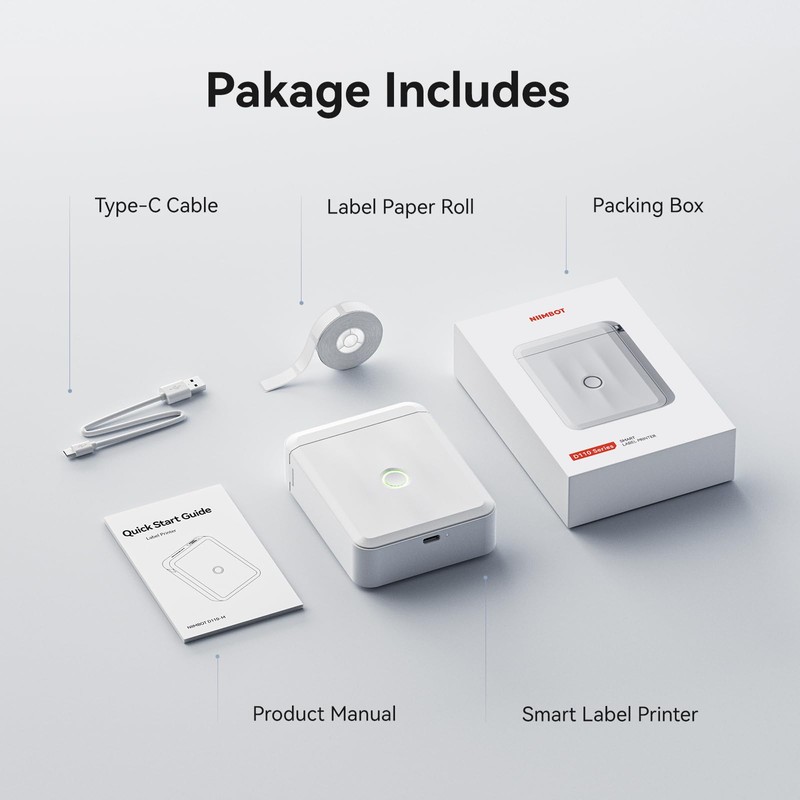NIIMBOT D110 New Version Label Maker Machine with Tape, Bluetooth