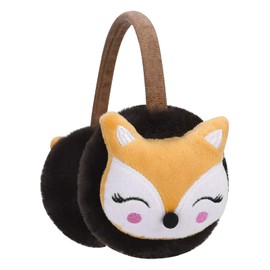 RUIXIA Earmuffs Fluffy Cute Fox Design Winer Warm Ear Warmers Headgear Earmuffs Plush Earmuffs Cold Protection Ear Band Keep Warm Accessory Outdoor for Girls Boys Women, brown