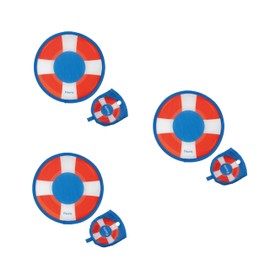 Fisura Faltbarer runder Handfächer Schwimmer Original Faltbarer Handventilator Frisbee Ventilator Blau 3 Stück Tragbarer Partyfächer 20cm, Schwimmring, 3 Stück, One size