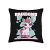 Rainbows Are Just Unicorn Breadcrumbs Unicorn Throw Pillow