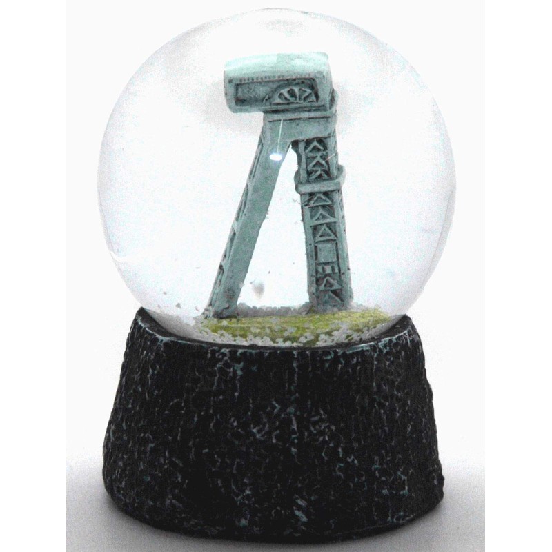 3-45-68 2 Great Snow Globes Souvenir Ruhrpott Transport Tower Charcoal